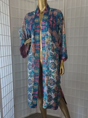 Maggi Long Satin Kimono Robe